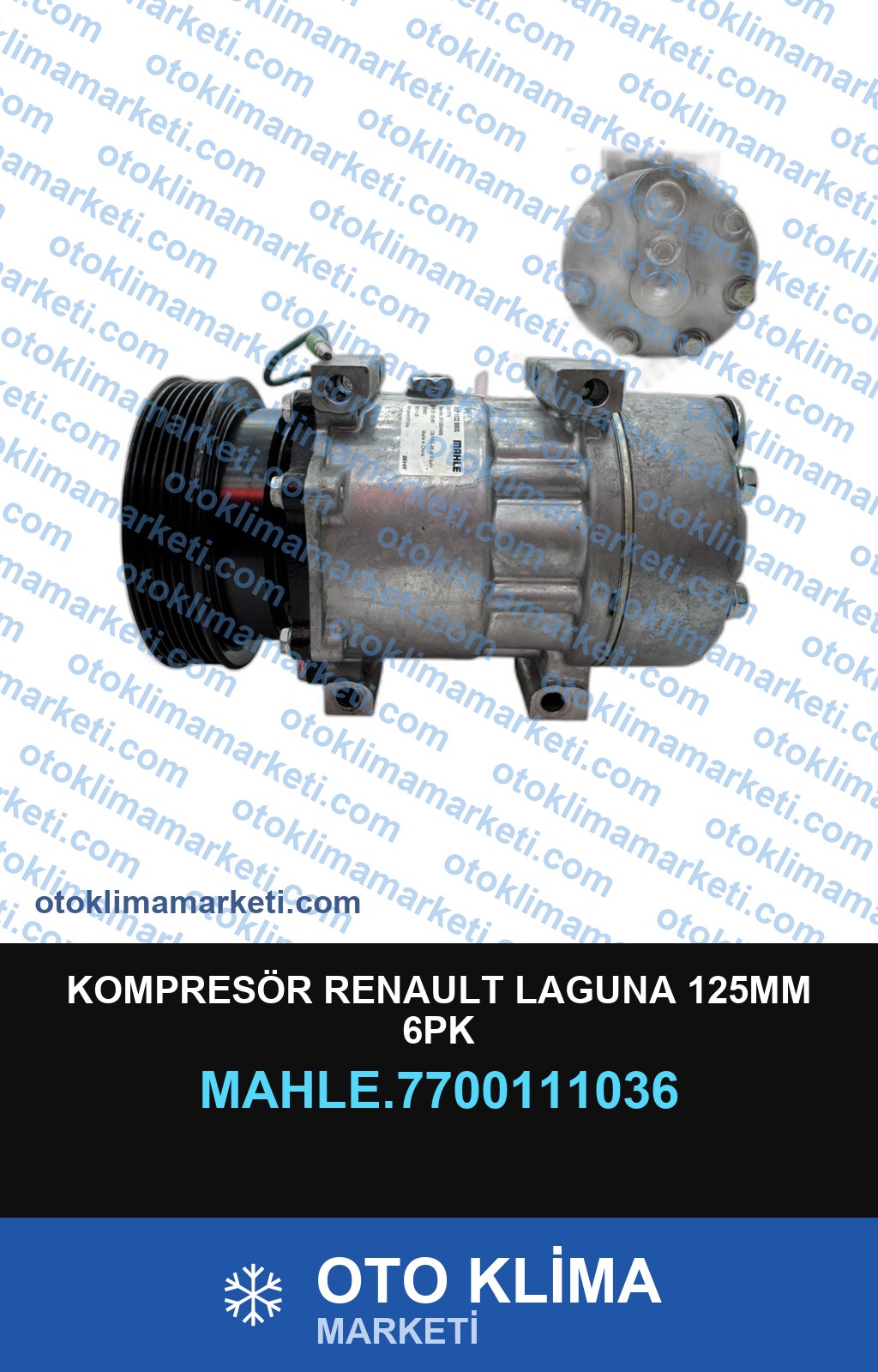 KOMPRESÖR RENAULT LAGUNA 125MM 6PK