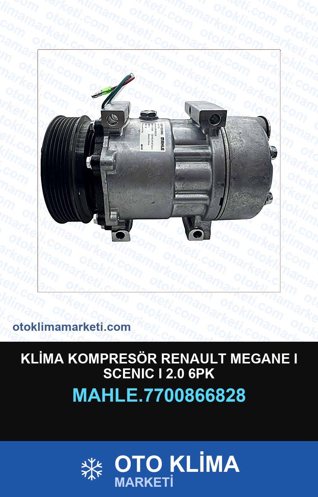 KLİMA KOMPRESÖR RENAULT MEGANE I  SCENIC I 2.0 6PK — KOMPRESÖR — MAHLE marka