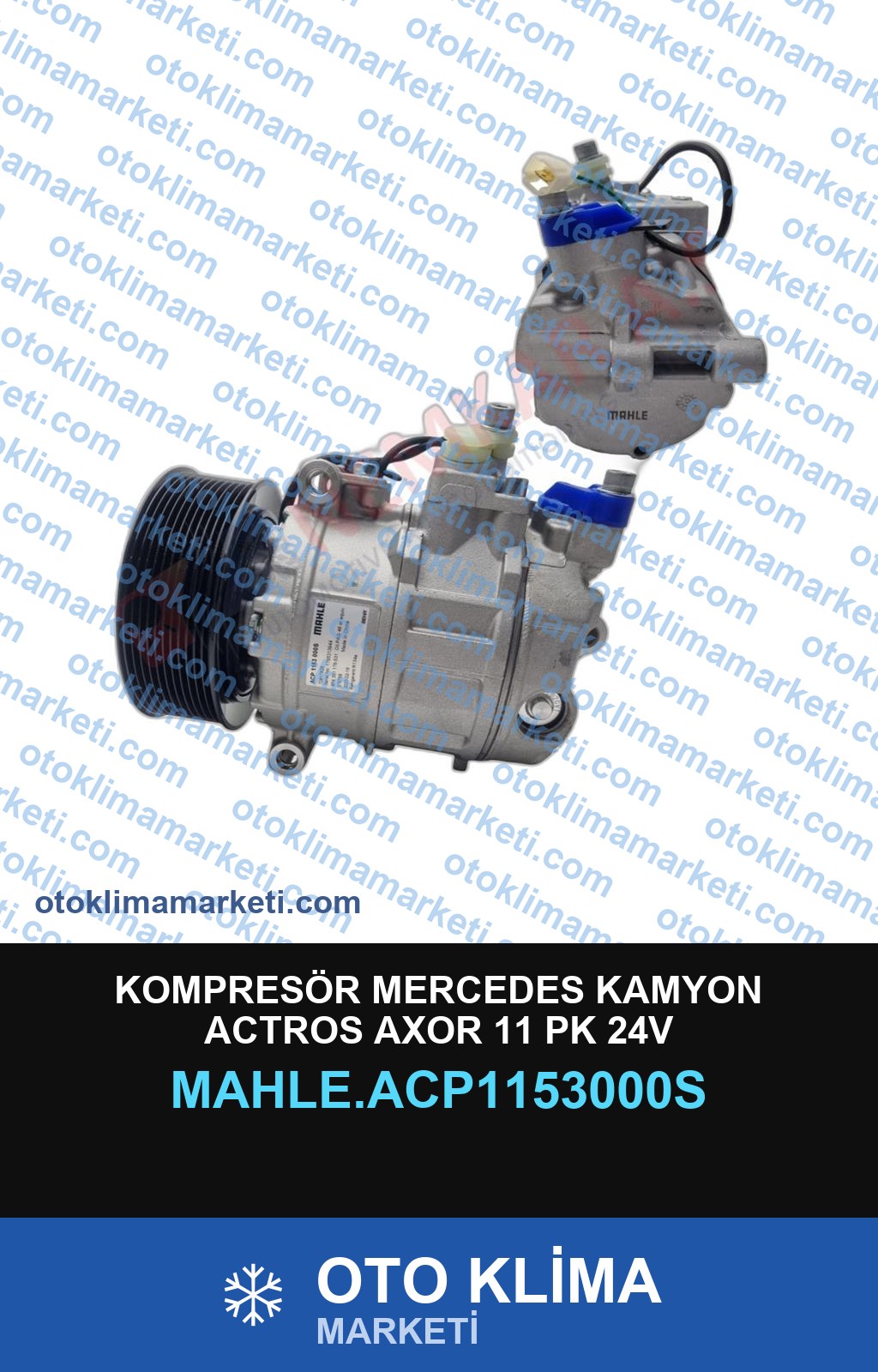 KOMPRESÖR MERCEDES KAMYON ACTROS AXOR 11 PK 24V