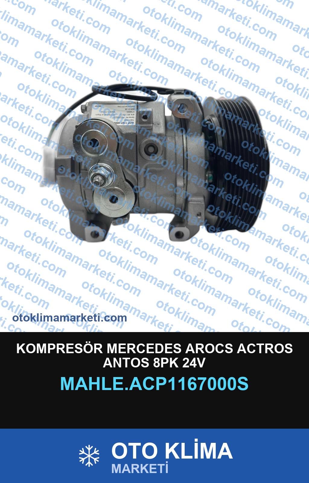 KOMPRESÖR MERCEDES AROCS ACTROS ANTOS 8PK 24V