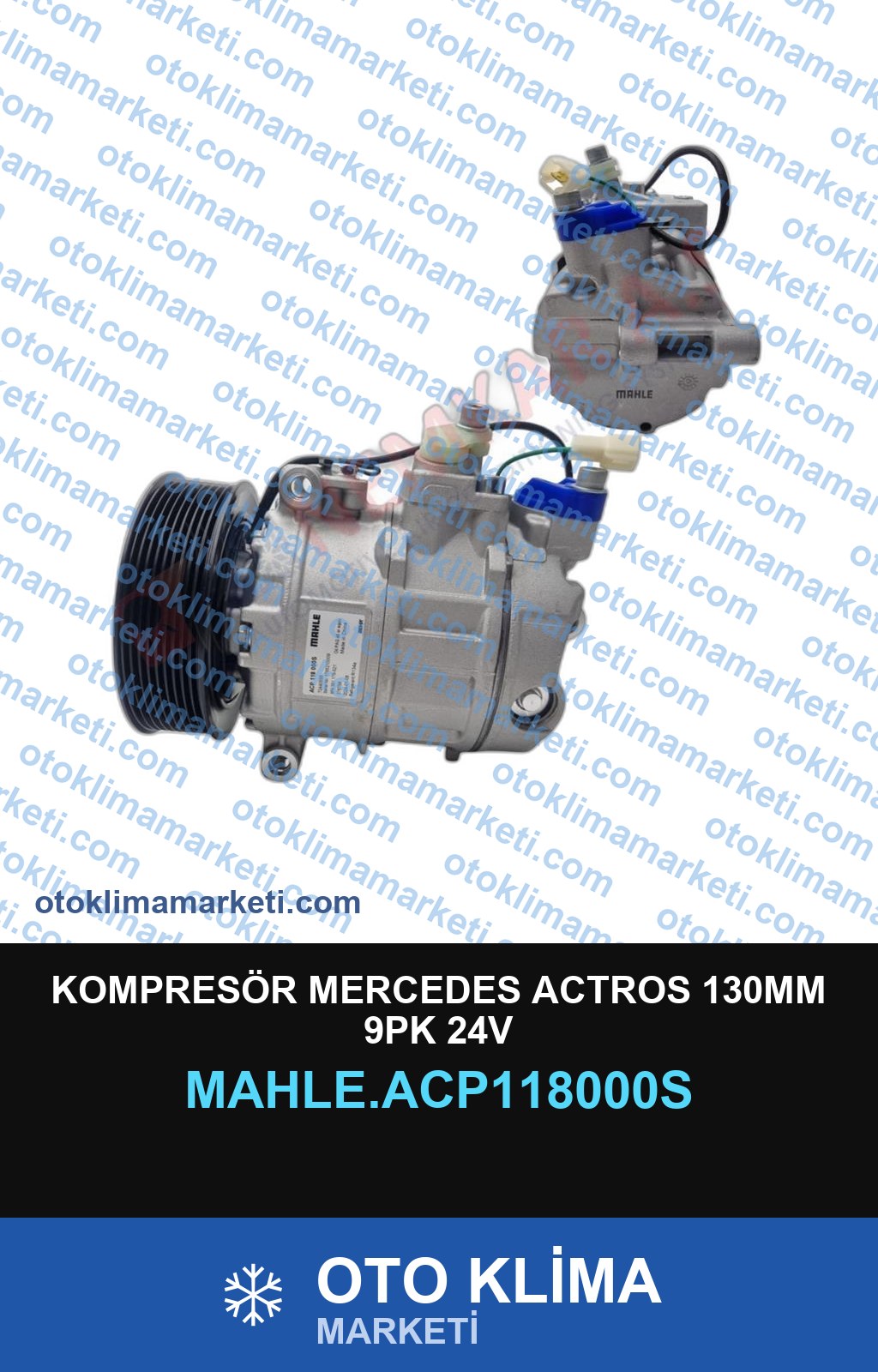 KOMPRESÖR MERCEDES ACTROS 130MM 9PK 24V