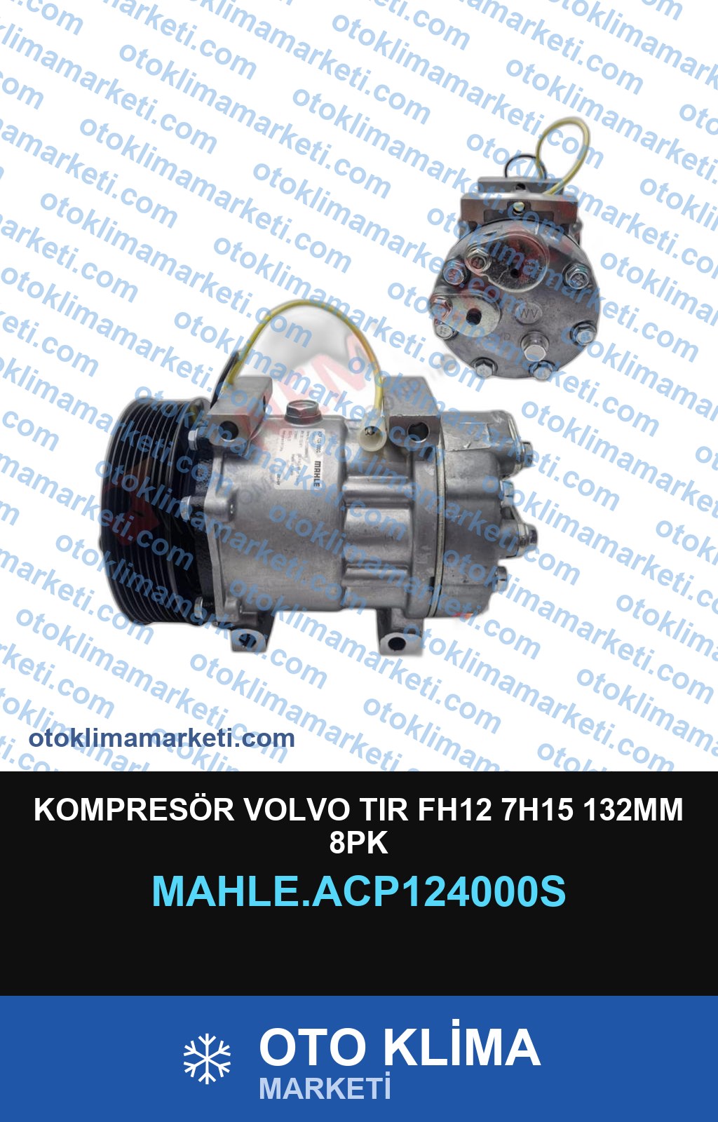 KOMPRESÖR VOLVO TIR FH12 7H15 132MM 8PK