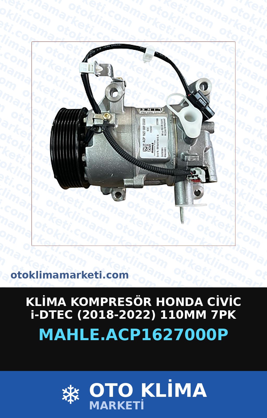 KLİMA KOMPRESÖR HONDA CİVİC i-DTEC (2018-2022) 110MM 7PK — KOMPRESÖR — MAHLE marka