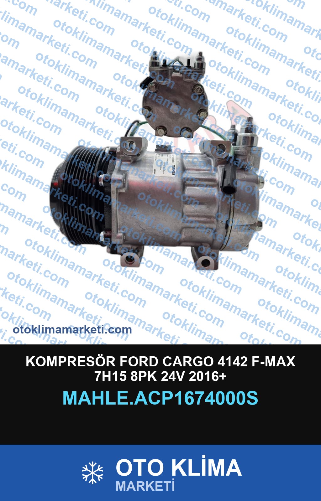 KOMPRESÖR FORD CARGO 4142 F-MAX 7H15 8PK 24V 2016+