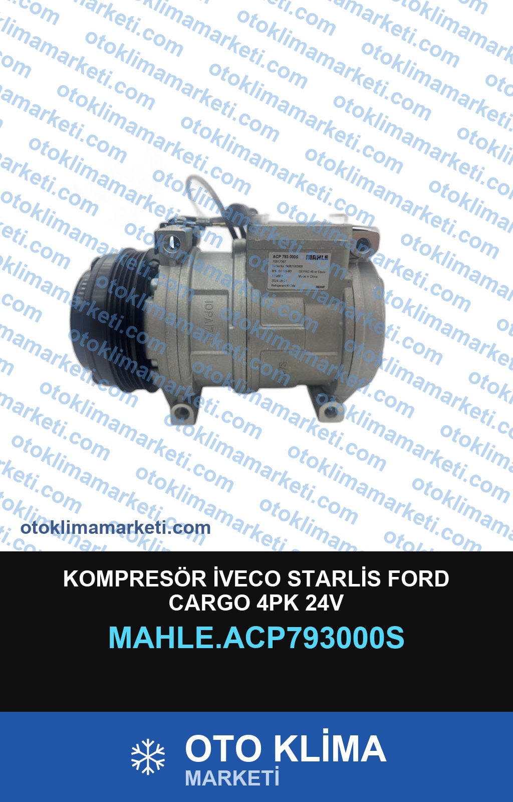 KOMPRESÖR İVECO STARLİS FORD CARGO 4PK 24V