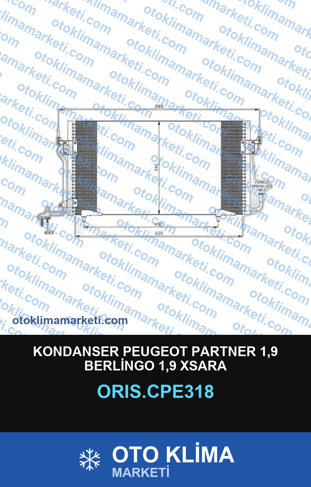 KONDANSER PEUGEOT PARTNER 1,9 BERLİNGO 1,9 XSARA