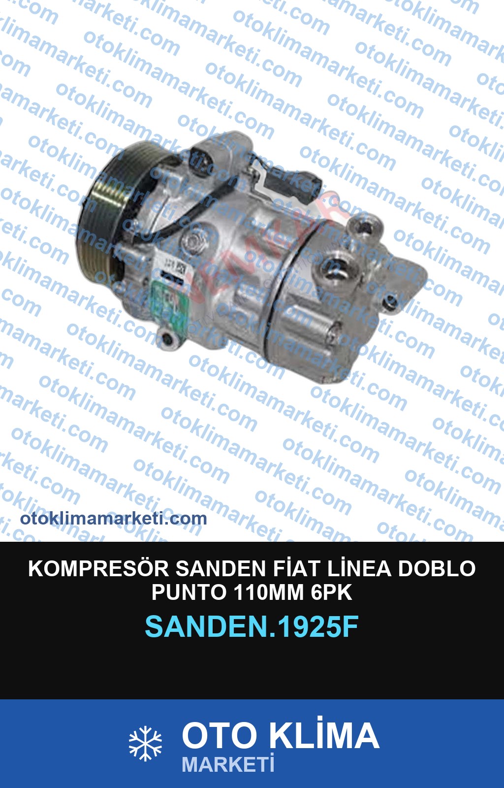 KOMPRESÖR SANDEN FİAT LİNEA DOBLO PUNTO 110MM 6PK