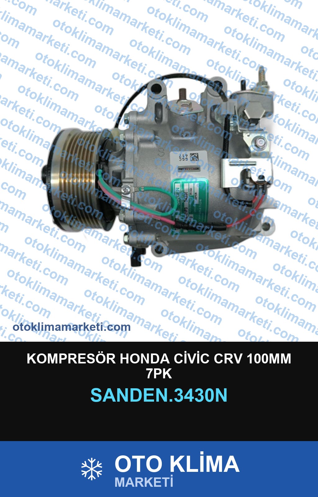KOMPRESÖR HONDA CİVİC CRV 100MM 7PK