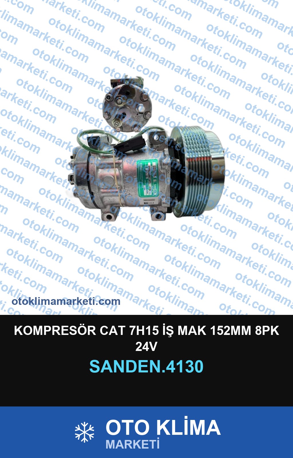 KOMPRESÖR CAT 7H15 İŞ MAK 152MM 8PK 24V
