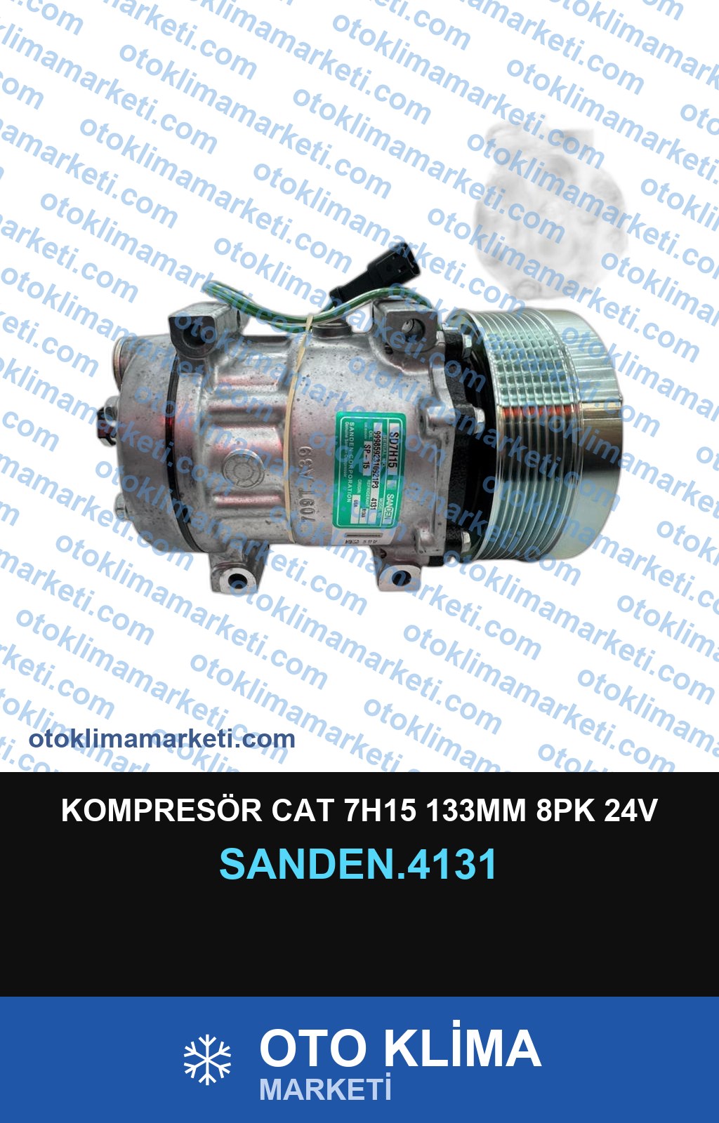 KOMPRESÖR CAT 7H15 133MM 8PK 24V