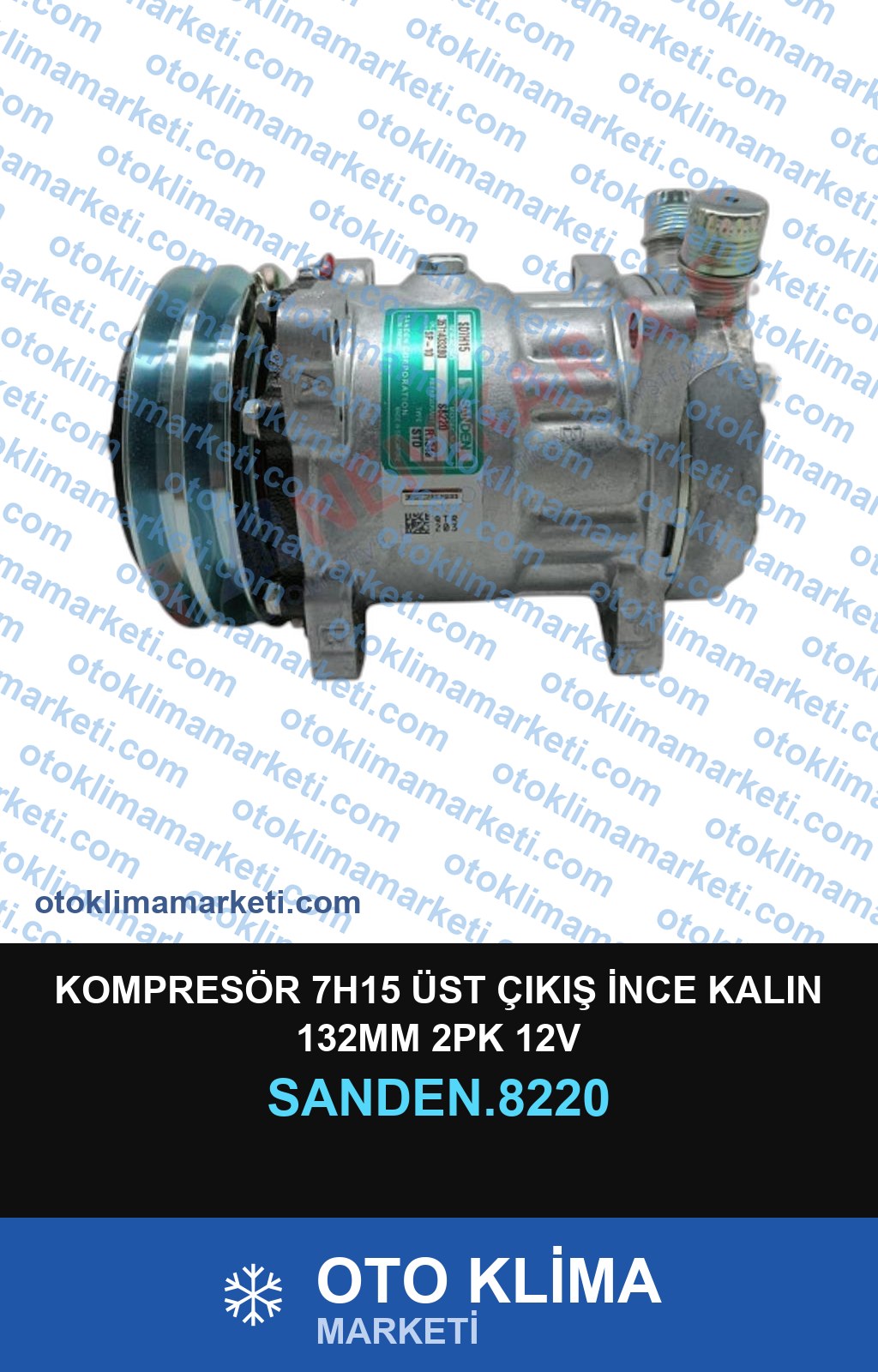 KOMPRESÖR 7H15 ÜST ÇIKIŞ İNCE KALIN 132MM 2PK 12V