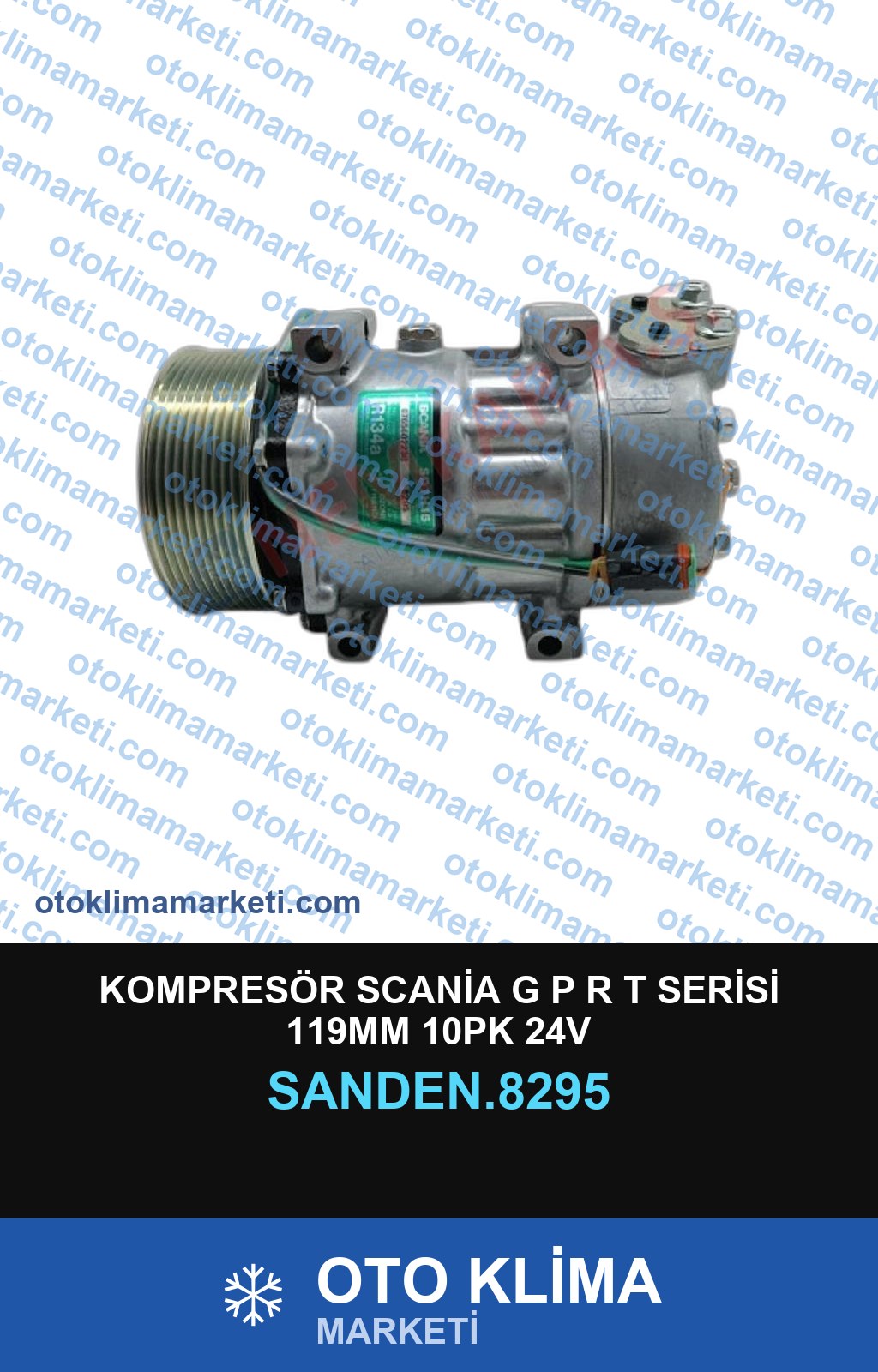 KOMPRESÖR SCANİA G P R T SERİSİ 119MM 10PK 24V