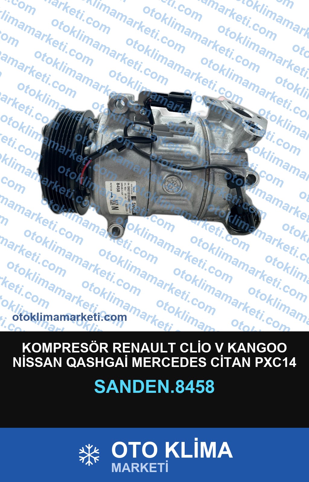KOMPRESÖR RENAULT CLİO V KANGOO NİSSAN QASHGAİ MERCEDES CİTAN PXC14 115MM 6PK
