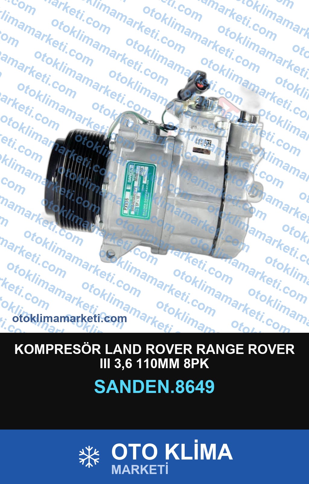 KOMPRESÖR LAND ROVER RANGE ROVER III 3,6 110MM 8PK