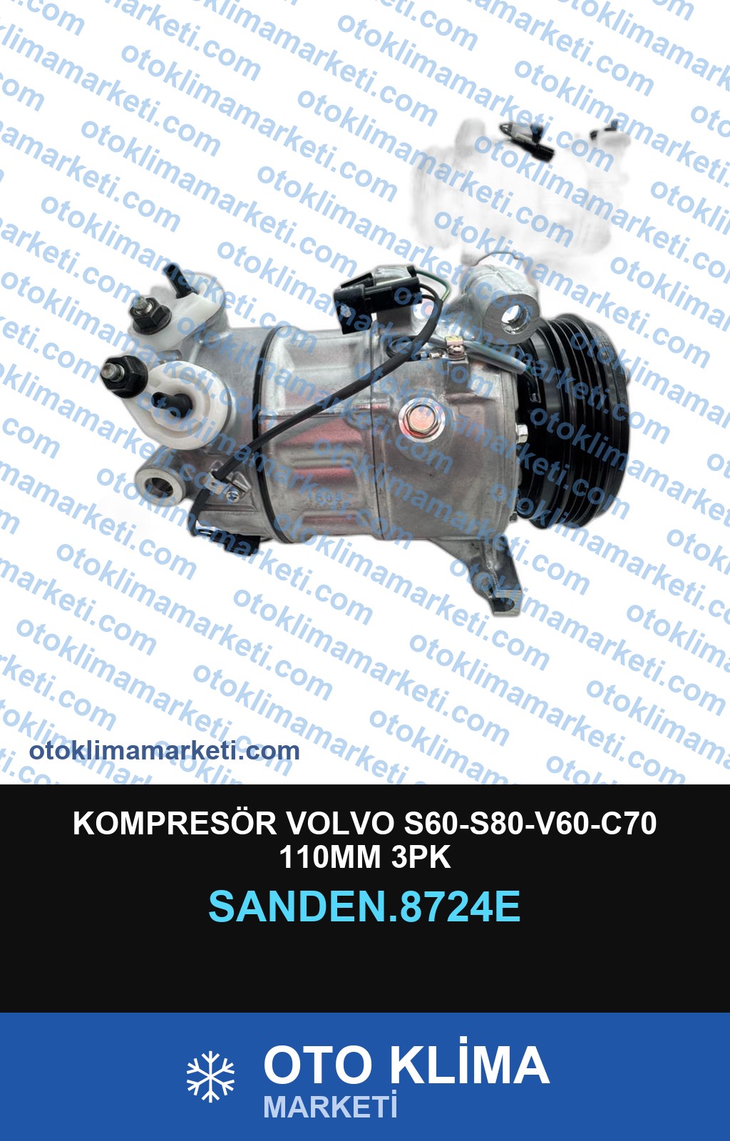 KOMPRESÖR VOLVO S60-S80-V60-C70 110MM 3PK
