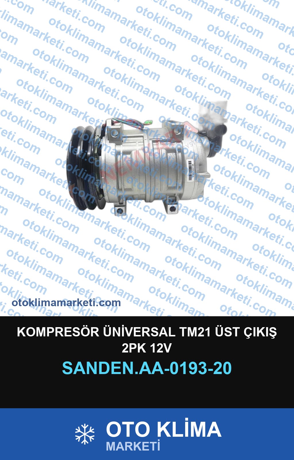 KOMPRESÖR ÜNİVERSAL TM21 ÜST ÇIKIŞ 2PK 12V
