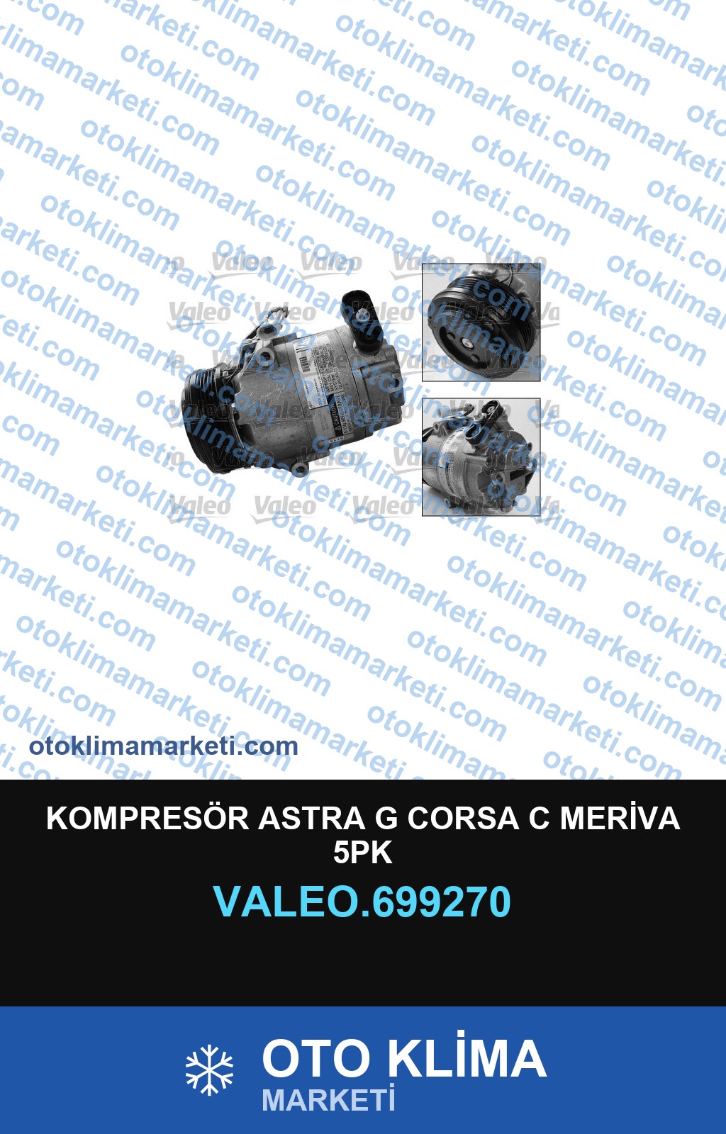 KOMPRESÖR ASTRA G CORSA C MERİVA 5PK