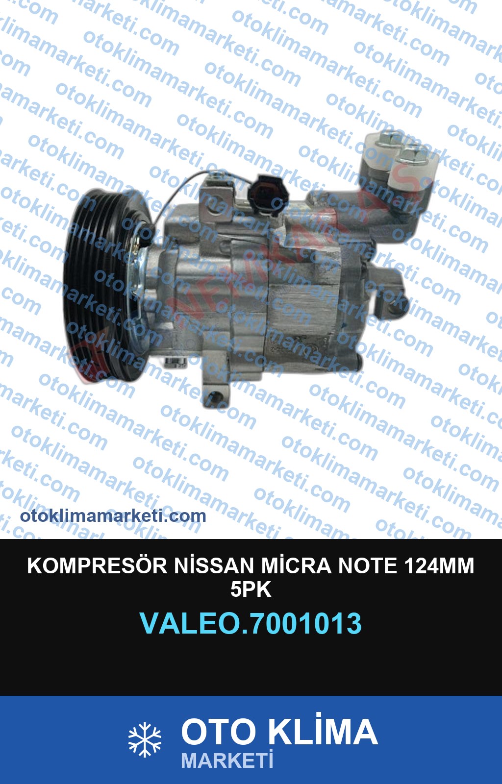 KOMPRESÖR NİSSAN MİCRA NOTE 124MM 5PK