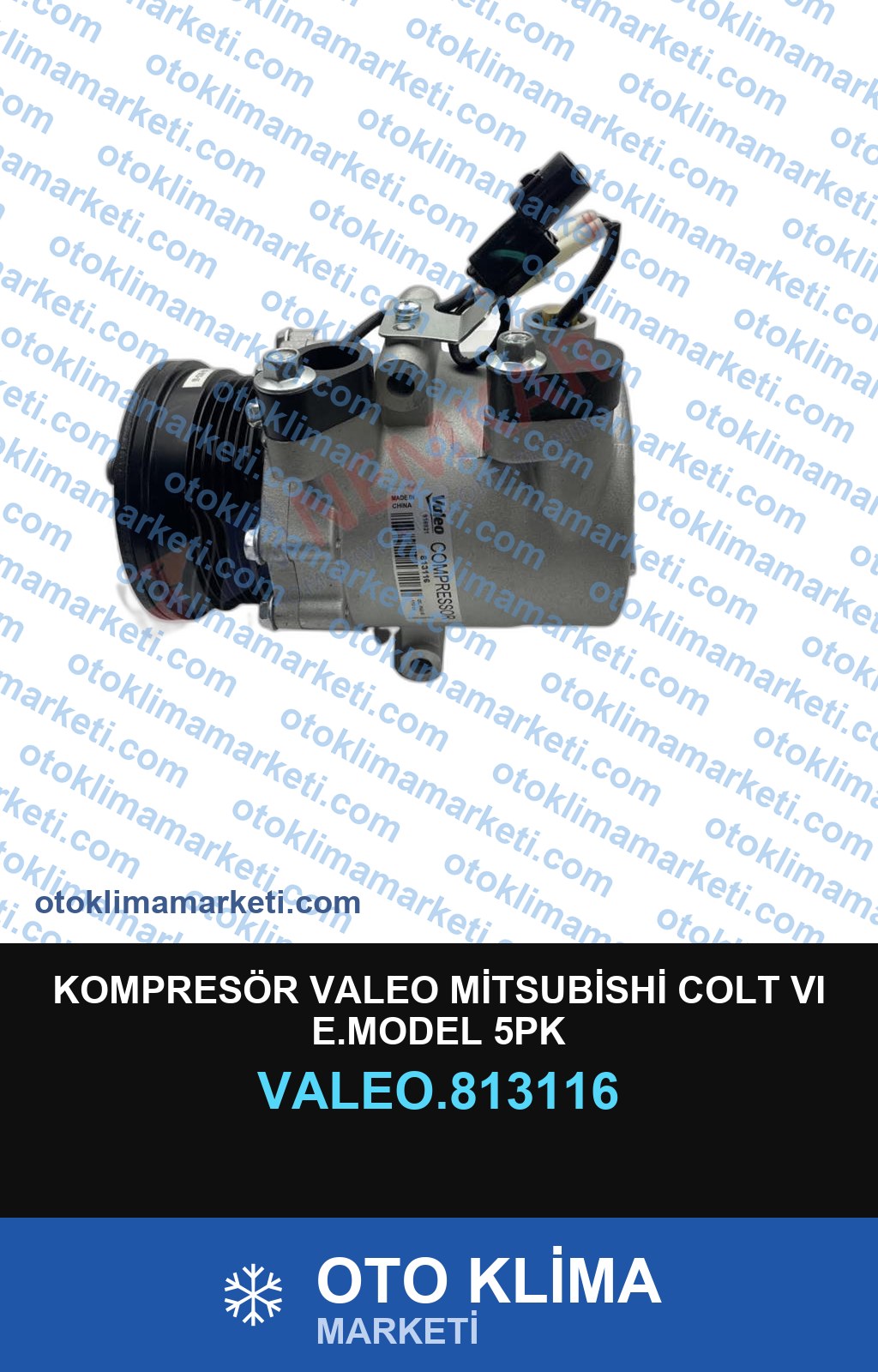 KOMPRESÖR VALEO MİTSUBİSHİ COLT VI E.MODEL 5PK