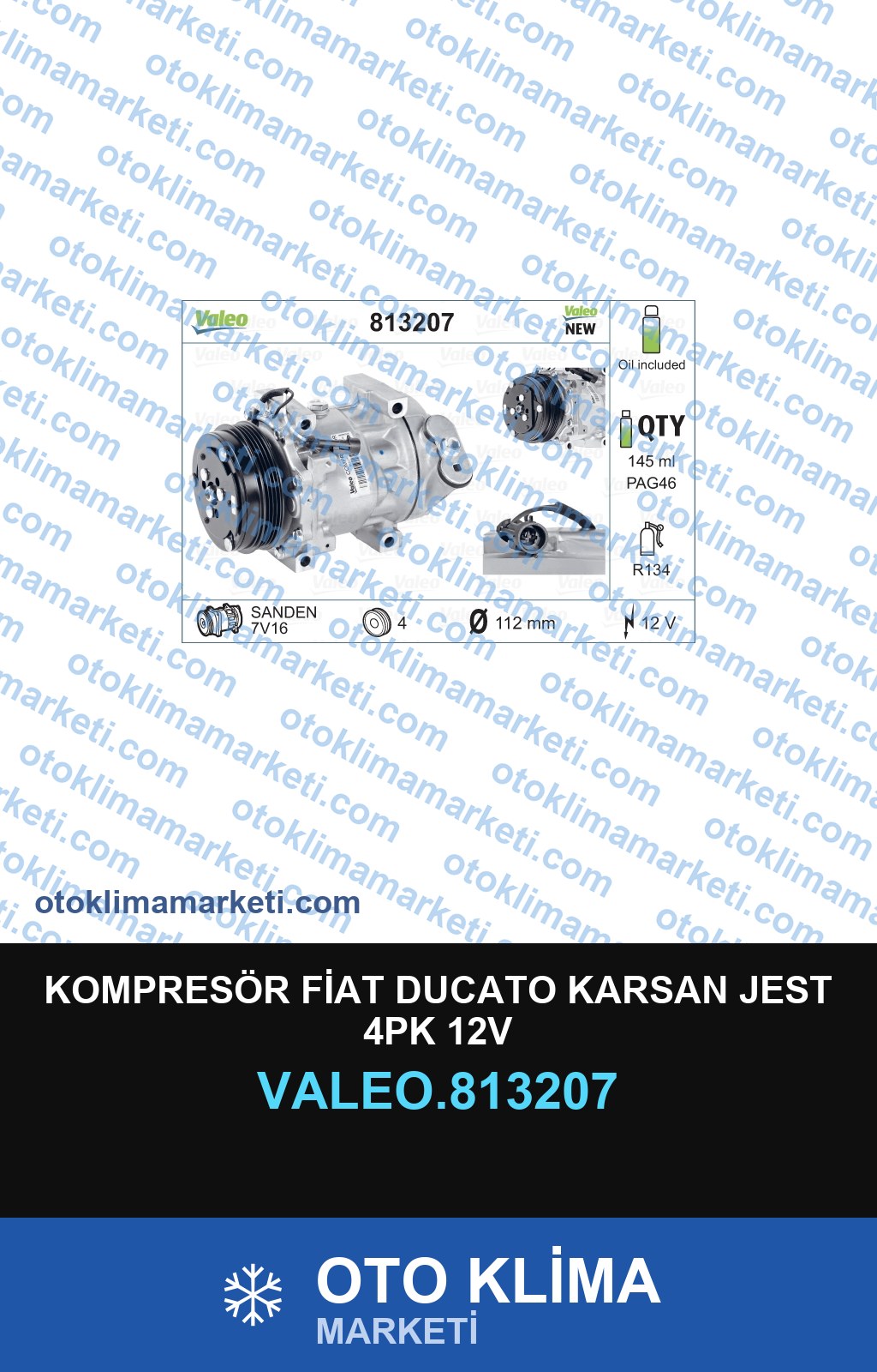 KOMPRESÖR FİAT DUCATO KARSAN JEST 4PK 12V