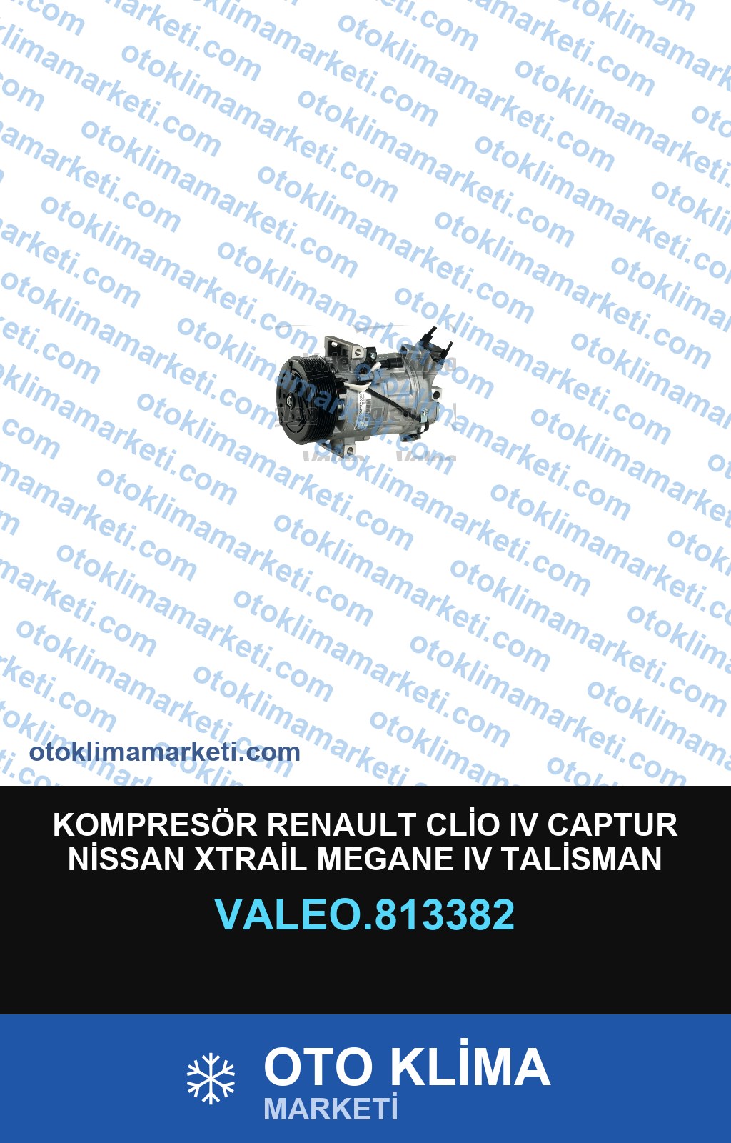 KOMPRESÖR RENAULT CLİO IV CAPTUR NİSSAN XTRAİL MEGANE IV TALİSMAN FLUANCE 1.6D 125MM 7PK