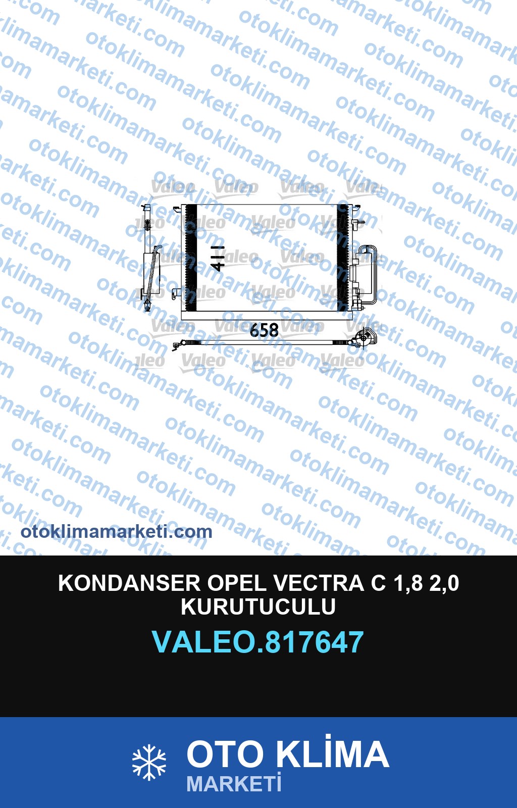 KONDANSER OPEL VECTRA C 1,8 2,0 KURUTUCULU