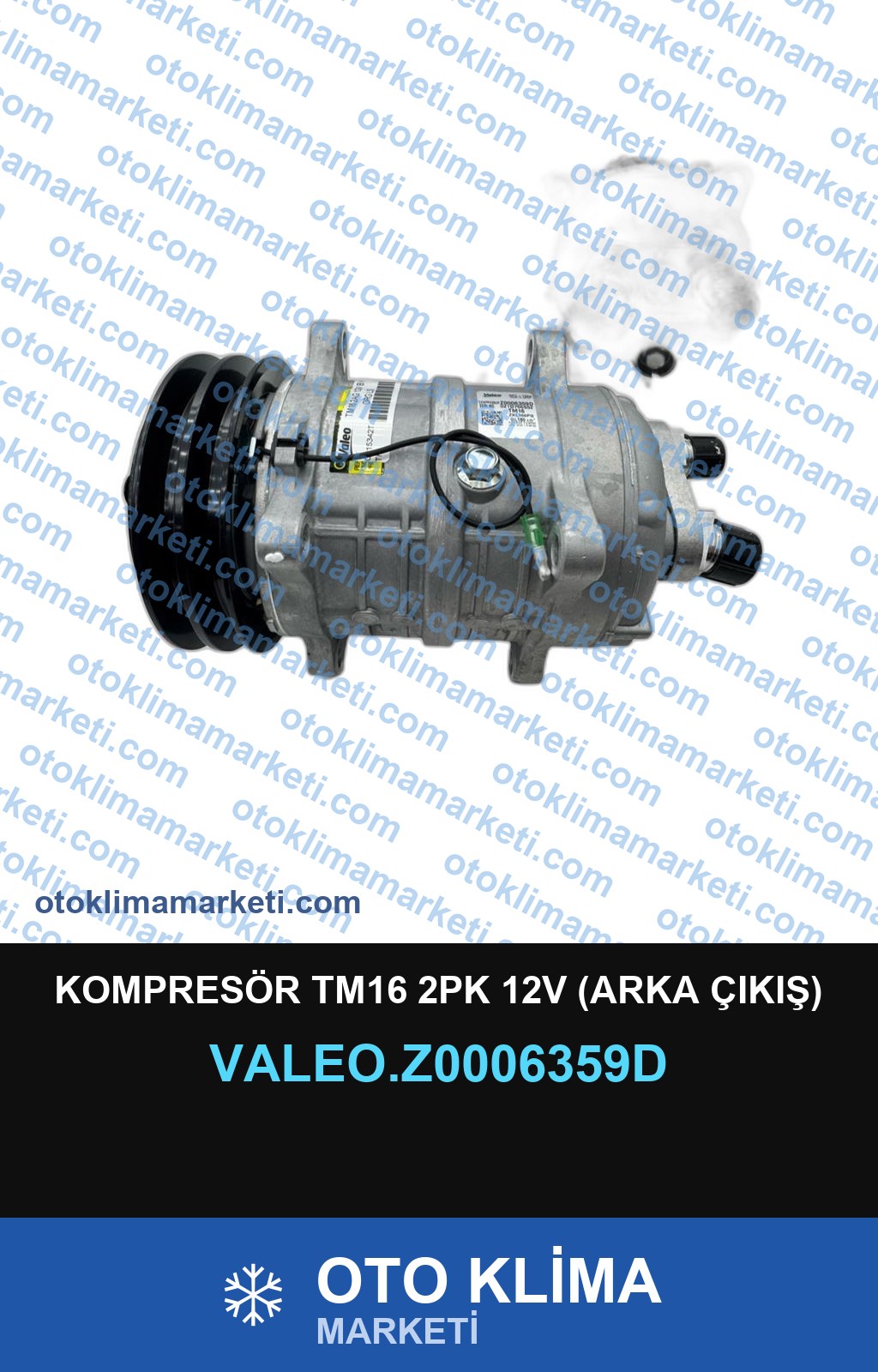 KOMPRESÖR TM16 2PK 12V (ARKA ÇIKIŞ)