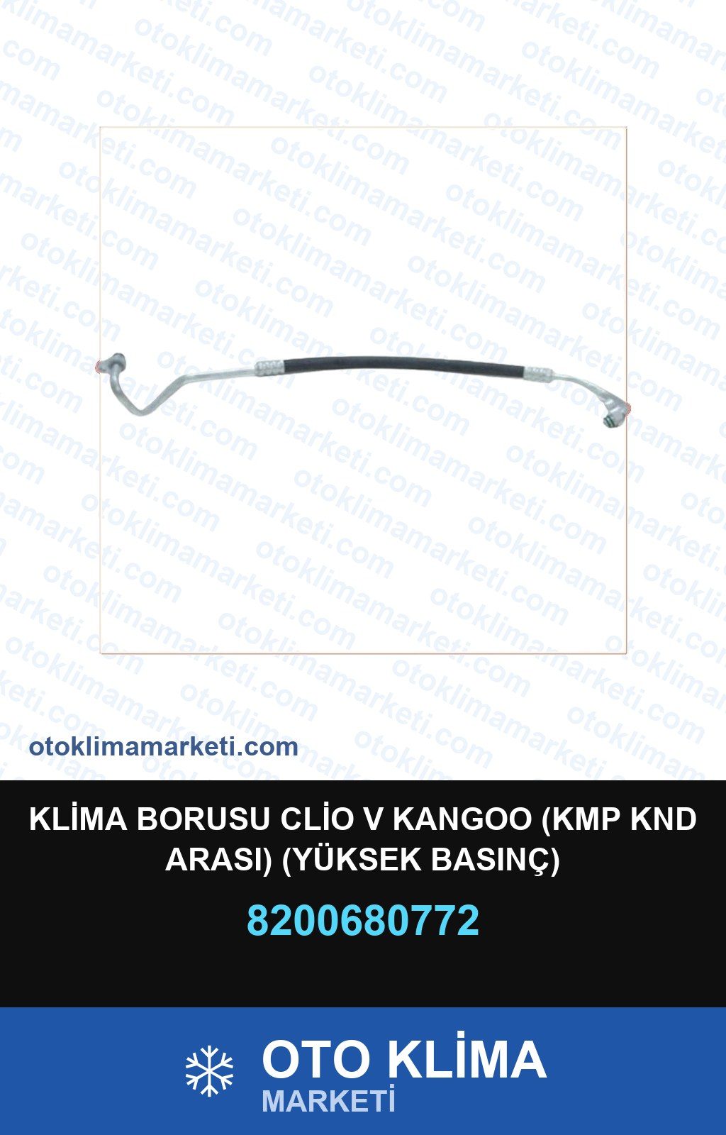 Klima Borusu Clio V Kangoo (Kmp Knd Arası) (Yüksek Basınç) — KLİMA BORUSU / HORTUMU — Uyumlu: RENAULT