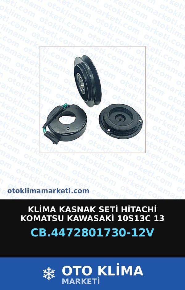 Klima Kasnak Seti Hitachi Komatsu Kawasaki 10S13C   13 Gövde 12V — KASNAK SETİ