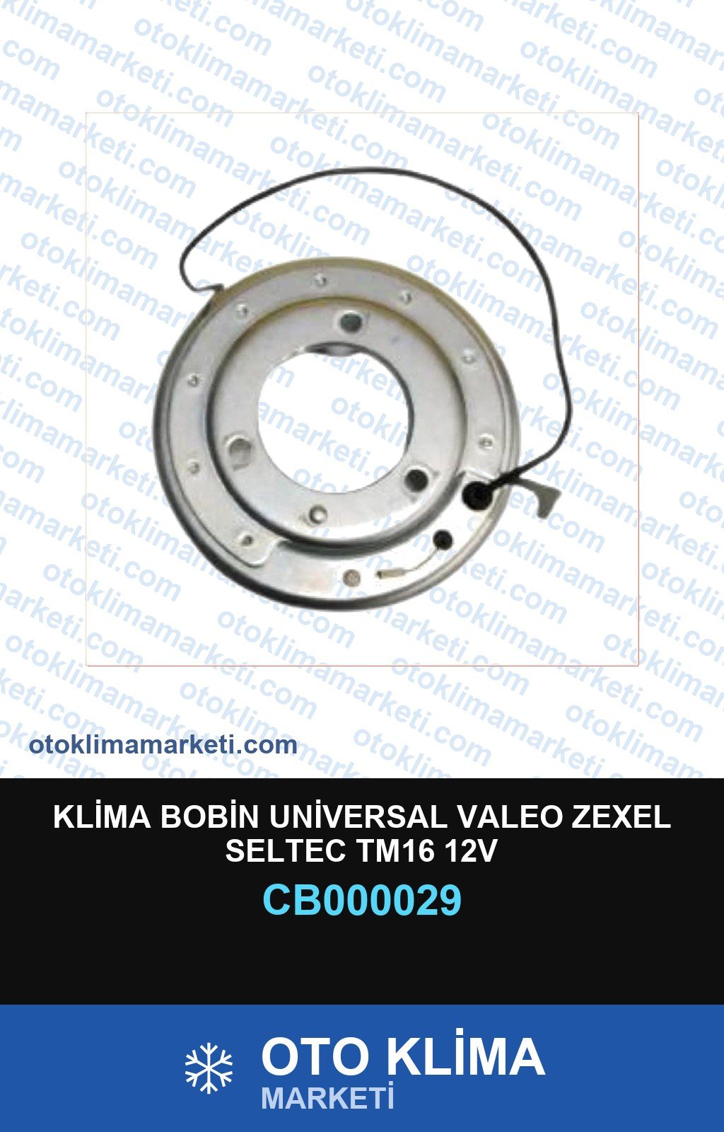 Klima Bobini Universal Valeo Zexel Seltec TM16 12V — BOBİN / MANYETİK — Uyumlu: ÜNİVERSAL