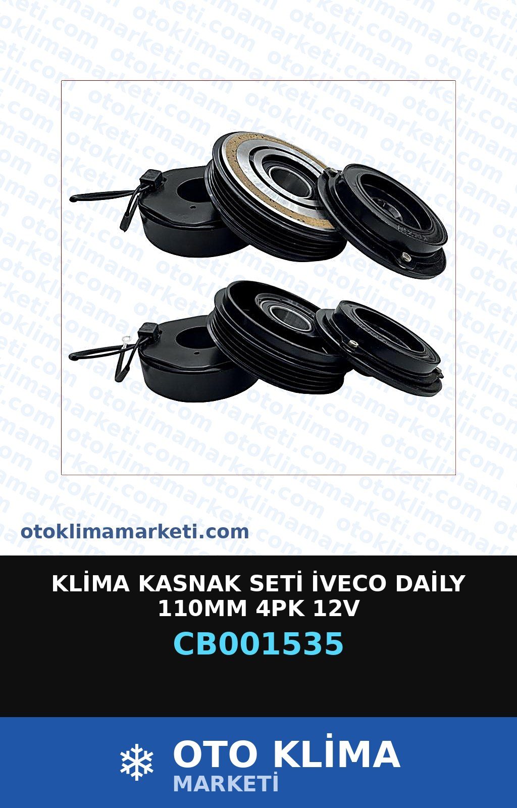 Klima Kasnak Seti İveco Daily 110MM 4PK 12V — KASNAK SETİ