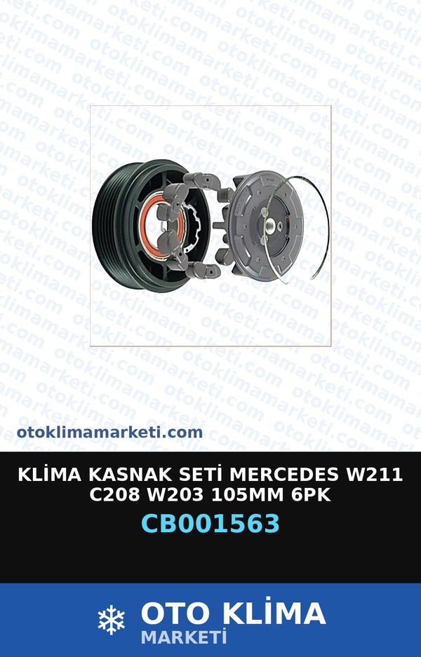 Klima Kasnak Seti Mercedes W211 C208 W203 105MM 6PK — KASNAK SETİ — DENSO marka