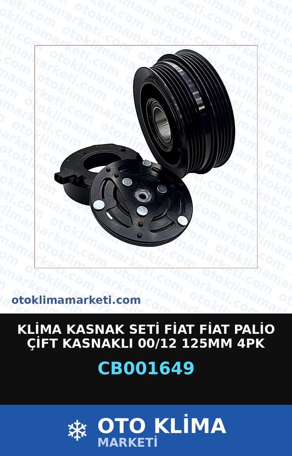 Klima Kasnak Seti Fiat  Fiat Palio Çift Kasnaklı   00/12 125MM 4PK — KASNAK SETİ