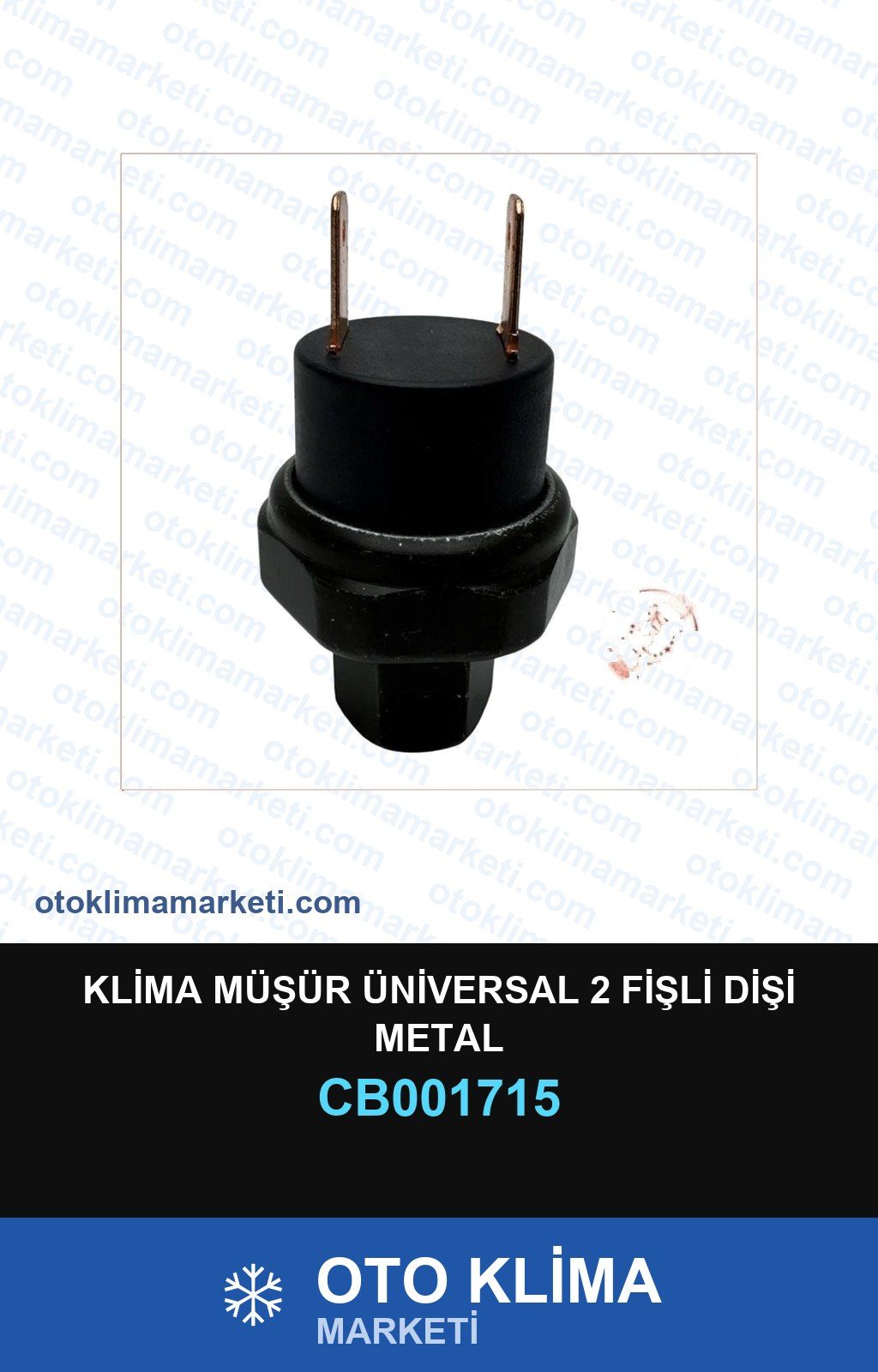 Klima Müşürü Üniversal 2 Fişli Dişi Metal — MÜŞÜRLER — Uyumlu: ÜNİVERSAL