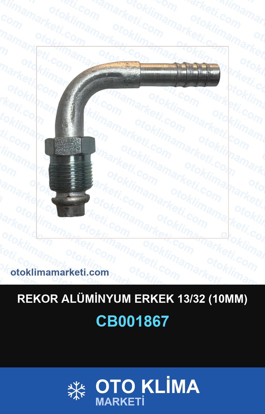 Klima Rekor Alüminyum Erkek 13/32 (10MM) — REKOR / KELEPÇE / KAPŞON — Uyumlu: ÜNİVERSAL