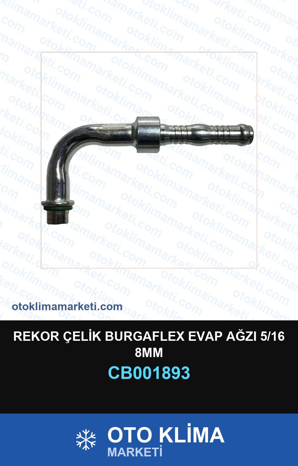 Klima Rekor Çelik Burgaflex Evap Ağzı 5/16 8MM — REKOR / KELEPÇE / KAPŞON — Uyumlu: ÜNİVERSAL