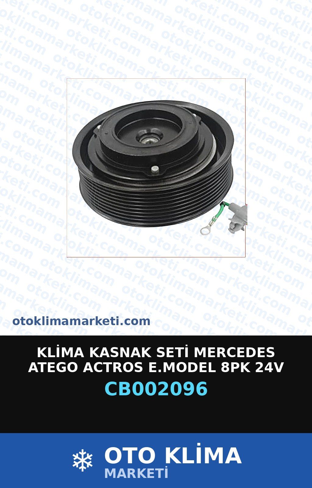 Klima Kasnak Seti Mercedes Atego Actros E.Model 8PK 24V   (305222) — KASNAK SETİ