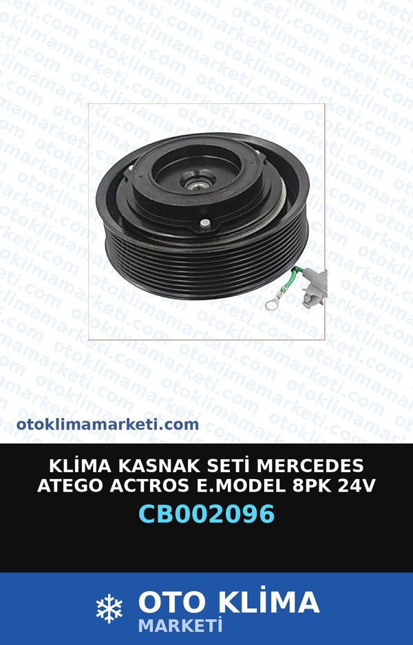 Klima Kasnak Seti Mercedes Atego Actros E.Model 8PK 24V   (305222) — KASNAK SETİ
