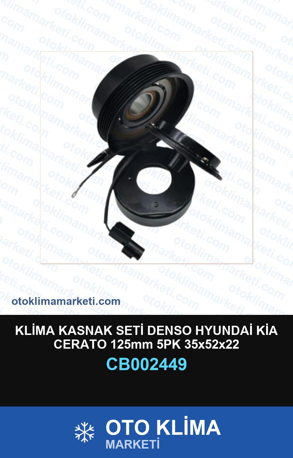 Klima Kasnak Seti Denso Hyundai Kia Cerato 125mm | Oto Klima Marketi