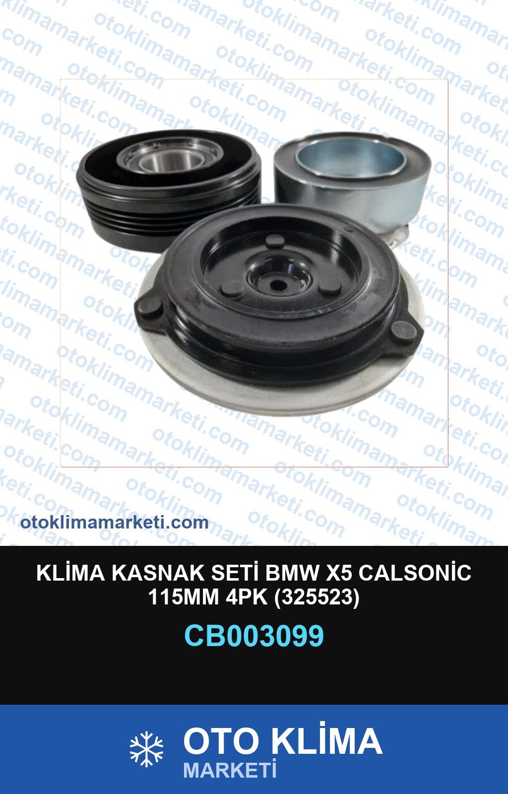 Klima Kasnak Seti BMW X5 Calsonic 115MM 4PK (325523) — KASNAK SETİ — Uyumlu: BMW