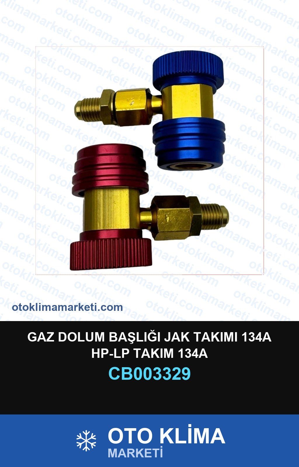 Klima Gaz Dolum Başlığı Jak Takımı 134A HP-Lp Takım 134A — SERVİS EKİPMANI — Uyumlu: ÜNİVERSAL