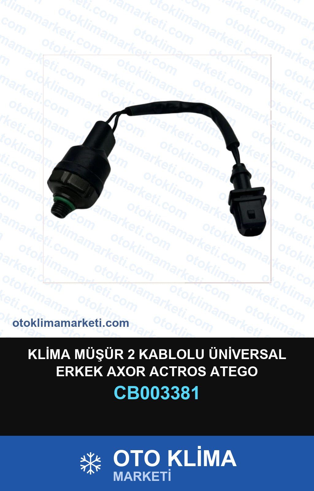 Klima Müşürü 2 Kablolu Üniversal Erkek Axor Actros Atego — MÜŞÜRLER — Uyumlu: MERCEDES BENZ, ÜNİVERSAL