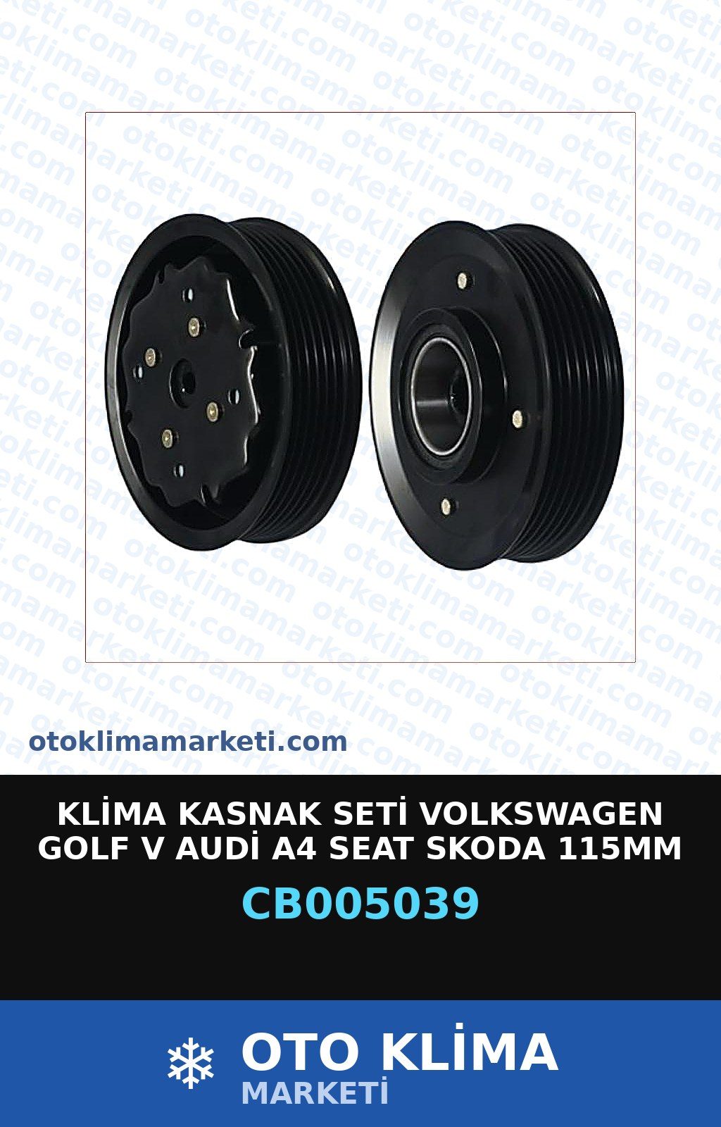 Klima Kasnak Seti Volkswagen Golf V Audi A4 Seat Skoda   115MM 6PK — KASNAK SETİ