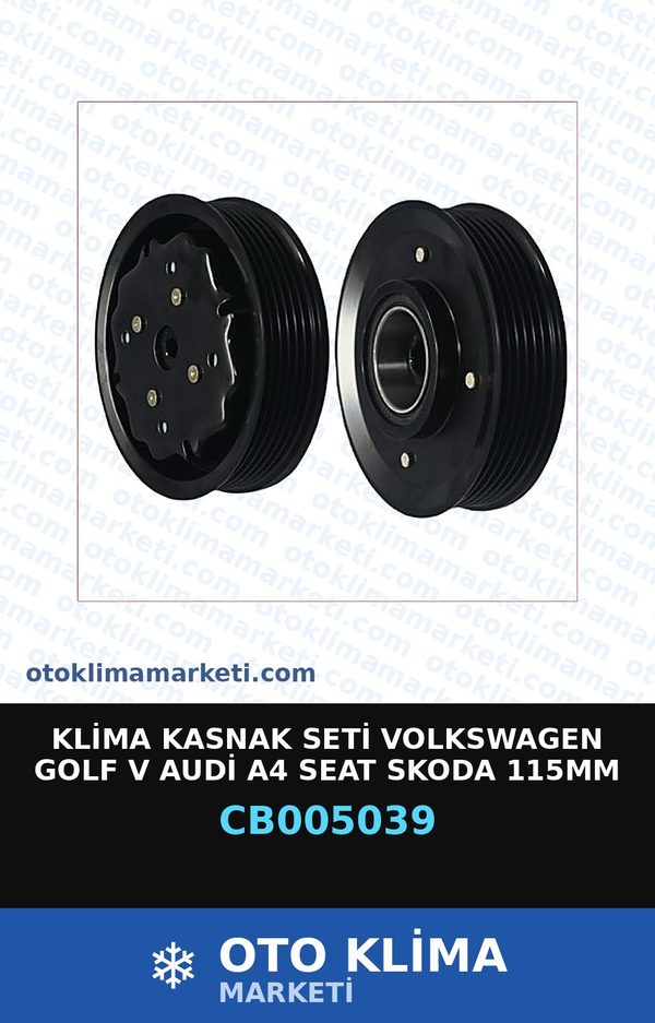 Klima Kasnak Seti Volkswagen Golf V Audi A4 Seat Skoda   115MM 6PK — KASNAK SETİ