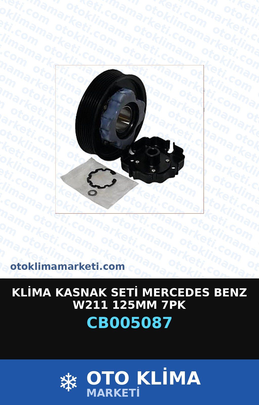 Klima Kasnak Seti Mercedes Benz W211 125MM 7PK — KASNAK SETİ