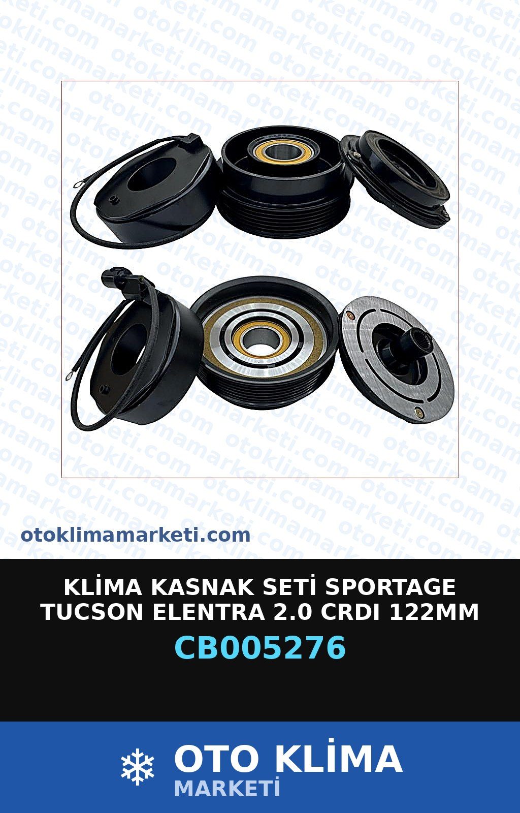 Klima Kasnak Seti Sportage Tucson Elentra 2.0 CRDI  122MM 6PK — KASNAK SETİ