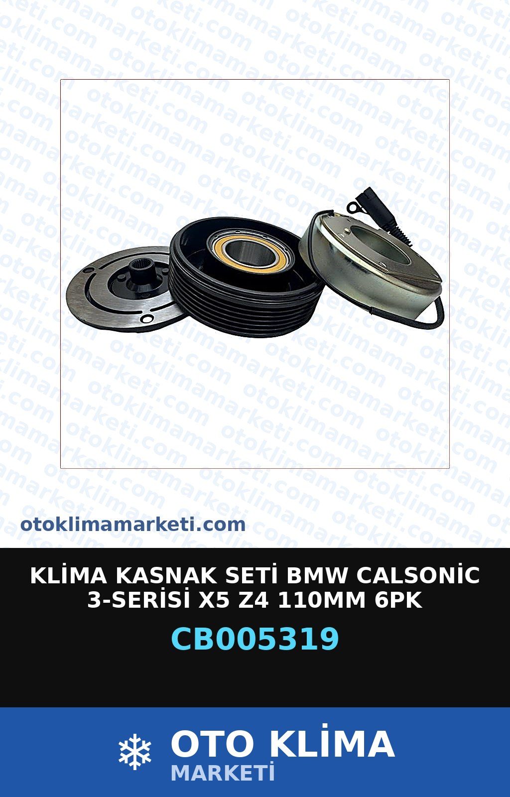 Klima Kasnak Seti BMW Calsonic 3-Serisi X5 Z4 110MM 6PK — KASNAK SETİ