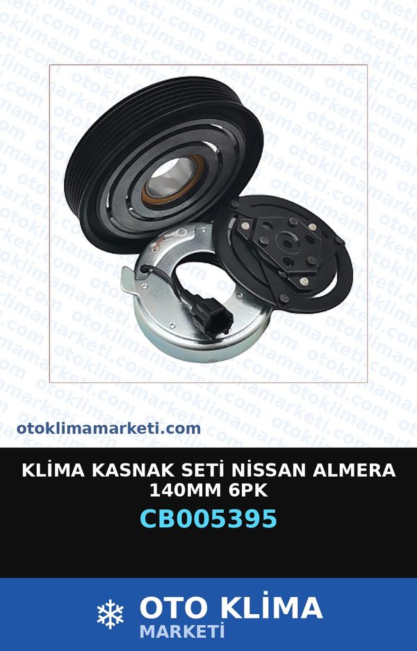 Klima Kasnak Seti Nissan Almera 140MM 6PK — KASNAK SETİ