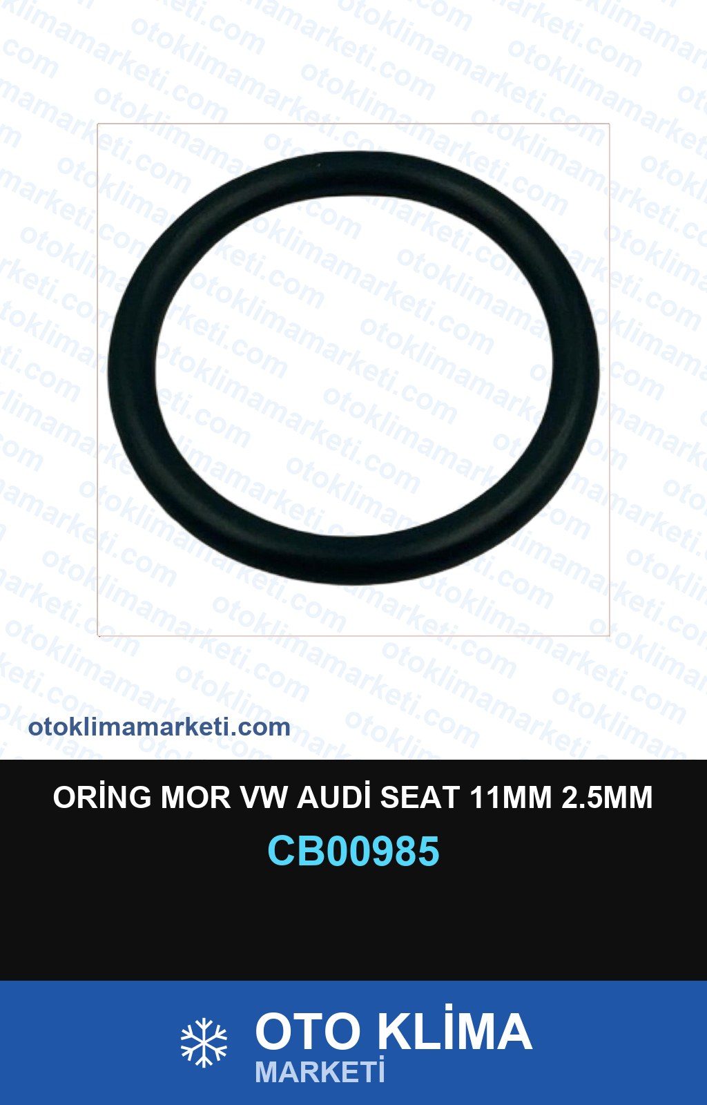 Oring Mor VW Audi Seat 11MM 2.5MM — Uyumlu: AUDI, SEAT, VOLKSWAGEN