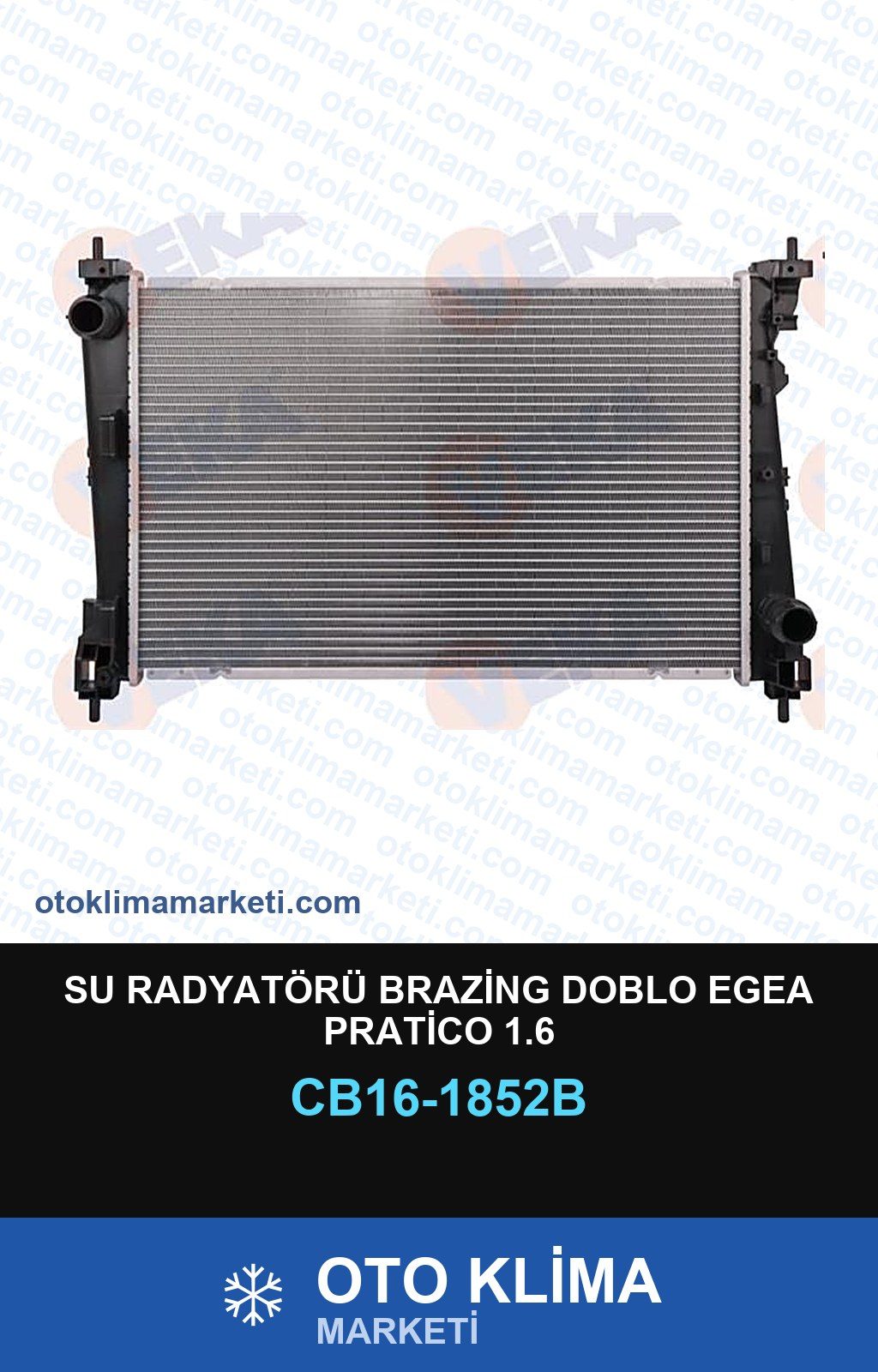 Su Radyatörü Brazing Doblo Egea Pratico 1.6 — SU RADYATÖRÜ — VEKA marka